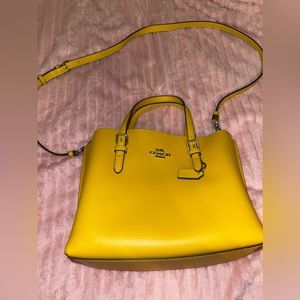 Small crossbody Coach bag. Lightly used, pebble and silver details